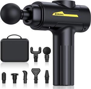 Massage Gun,Massage Gun Deep Tissue for Pain Relief with 7 Massage Heads  6 Speeds and Carrying Case (Black)