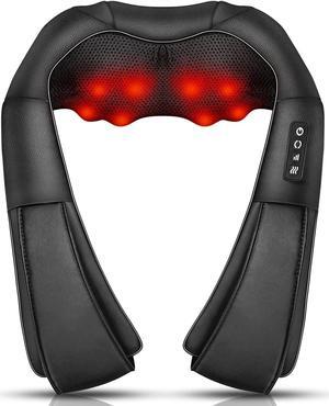 Neck Massager with Heat, Shiatsu Massager for Neck, Back, Shoulder, Foot and Leg, Deep Tissue 3D Kneading Massager for Relax Muscles at Home and Offie, Comfort Gifts for Women and Men