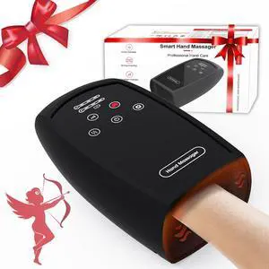 Wutsar Hand Massager with Compression  Heating Gifts for Women Men,Gifts for Mom/Dad/Her/Him,Birthday Gifts for Women Mom Her,Mothers Gifts(Black)