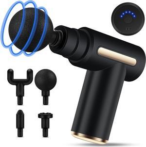 Uplayteck Mini Massage Gun, Percussion Deep Tissues Muscle Massager Gun with 6 Speeds, Type-C Charging, 35DB Ultra Quiet, Portable Electric Handheld Body Massager for Back Neck Pain Relief