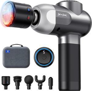 C2 Pro Massage Gun with Heat and Cold Therapy, Mini Massager Gun Deep Tissue, Heated Professional Electric Back Massager for Athletes, Handheld Massager with LED Stall Force Display
