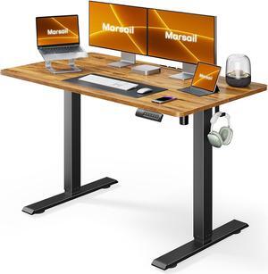 Electric Standing Desk, 48 * 24 Inch Standing Desk Adjustable Height, Stand up Desk for Home Office Furniture Computer Desk 4 Memory Presets with Headphone Hook