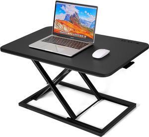 Height Adjustable Standing Desk Converter, Stand Up Desk Converter for Home Office, Gas Spring Computer Workstation for Monitor Or Laptop (32in Black)