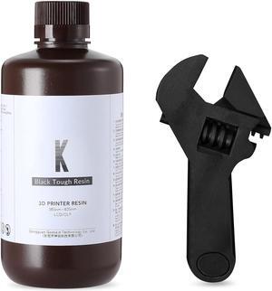 RESIONE Tough 3D Printer Resin, Not Brittle ABS Like Tough & Rigid 3D Resin for LCD 3D Printing UV 405nm (K Black 500g)