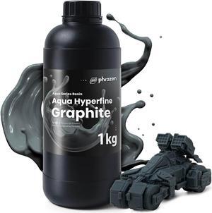 phrozen Aqua Hyperfine Photopolymer Resin for 9K, 12K or Higher Resolution 3D Printers, 405nm LCD UV-Curing 3D Printing with Low Shrinkage & Superior Precision, Smooth Surface Finish (Graphite, 1KG)