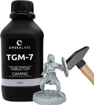 TGM-7 3D Wargaming Resin for Tabletop Miniatures  Tough, High Resolution, Low Odor, Fast Curing 3D Printing Liquid for 4K/8K/12K LCD/DLP/SLA 3D Printers, 1L (Grey)