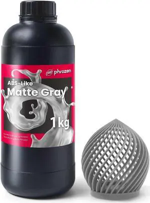 Phrozen 3D Printer ABS-Like Matte Gray Resin,405nm DLP LCD UV-Curing Photopolymer Resin for General Modeling and Prototyping, High Precision Printing, Low Odor, Non-Brittle (1kg)