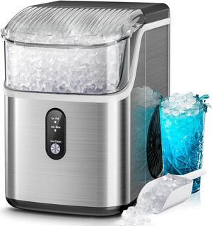 Nugget Ice Makers Countertop,Pebble Ice Maker Machine with Chewable Ice, 35lbs/Day,One-Click Operation,Self-Cleaning Countertop Ice Machine,Pellet Ice Maker Countertop for Home/Kitchen/Office