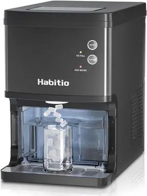 Nugget Ice Maker, Self-dispensing Countertop Ice Maker, Pebble Ice Machine with 3L Detachable Water Tank, 33lbs Chewable Ice Cubes /24H, Electric Pellet Ice Maker with Self-cleaning Function
