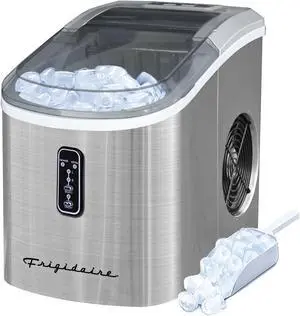 EFIC103-AMZ-SC Counter Top Maker with Over-Sized Ice Bucket, Stainless Steel, Self Cleaning Function, Heavy Duty, Stainless