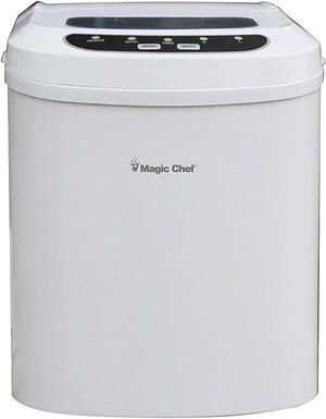 Magic Chef Portable Countertop Ice Maker, Small Ice Maker for Kitchen or Home Bar, Tabletop Ice Maker for Entertaining, 27-Pound Capacity, White