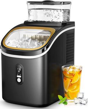Ice Maker Countertop, Portable Ice Cube Maker Machine with 1.5L Detachable Water Tank, 33Lbs/Day, 16Pcs/5Mins, 24H Timer, Self-Cleaning Ice Maker, Ice Machine Maker for Home,Office,Party