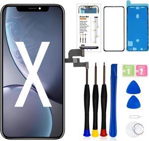 for iPhone X10 Screen Replacement 5.8 inch LCD Display 3D Touch Screen Digitizer Assembly,Compatible with iPhone X 10 Screen Replacement Kit (A1865,A1901,A1902) with Repair Tools Kit +Tempered Glass