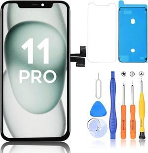 for iPhone 11 Pro Screen Replacement, 5.8-inch, LCD Display and Touch Digitizer Full Assembly with Repair Tool Kits Waterproof Tape and Screen Protector True Tone Programmable