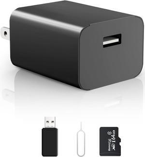 Hidden Camera Small Camera 1080P with 64G Card Covert Nanny Video Recorder Nanny Cam Indoor Home Office Security Night Vision Motion Detection