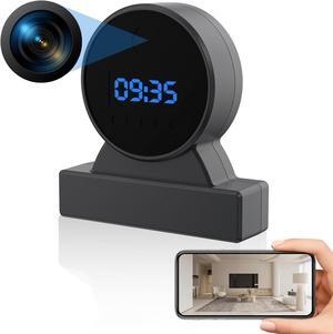 Hidden Camera ClockFull HD 1080p Spy CameraWiFi Nanny Cam, Wireless Indoor Home Security Cam, Night Vision