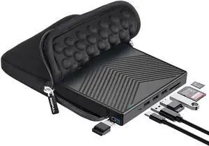 External CD DVD Drive Player Burner USB 3.0 Portable CD/DVD-ROM +/-RW Optical Disk Drive with 4 USB Ports + 2 SD/TF Card Reader + Carrying Case for Laptop PC Windows Mac Linux Computer External CD DVD Drive Player Burner USB 3.0 Portable CD/DVD-ROM +/-RW Optical Disk Drive with 4 USB Ports + 2 SD/TF Card Reader + Carrying Case for Laptop PC Windows Mac Linux Computer