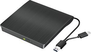 External Blu-ray Drive BDR-XD08UMB-S Matte-Black Body USB 3.2 Gen1 (USB Type-C) / 2.0 Slim Portable BD/DVD/CD Writer high-Grade Rubber Coating