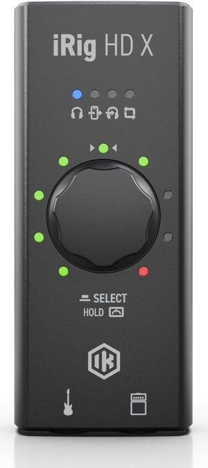 IK Multimedia iRig HD X Guitar Audio Interface - 96 kHz Music Recording, 24-bit, For iPhone, iPad, Mac, iOS, And PC With Lightning Cable, USB-C, Guitar Accessories, Recording Studio Equipment