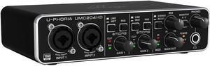 Behringer U-Phoria UMC204HD Audiophile 2x4 USB Audio/MIDI Interface with MIDAS Mic Preamplifiers, 24-Bit/192kHz Resolution