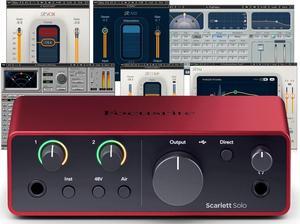 Focusrite Scarlett Solo (4th Gen) USB Audio Interface and Waves Musicians 2 Bundle
