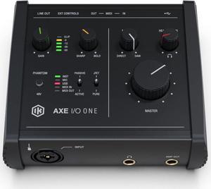 IK Multimedia AXE I/O One - Professional USB Audio Interface with Z-TONE advanced guitar tone shaping, AmpliTube and TONEX software included, high-resolution recording studio equipment