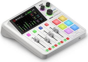 RODECaster Duo Compact All-in-One Audio Production Solution for Podcasting, Streaming, Music Production and Content Creation (White)