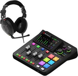 Rode RODECaster Duo Integrated Audio Production Studio with NTH-100M Professional Over-Ear Headphones