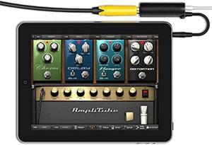 Guitar Interface Converter - Guitar Effects Interface Adapter Converter Link for Phone - Guitar Audio Interface Phone Tuner Lightweight Audio Adapter for iPhonei/Pad/Android Processed
