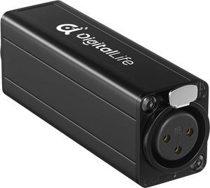 DigitalLife Single-Channel XLR Audio Ground Loop Noise Isolator - Hum Eliminator - Passive, XLR-A600-I, M/F