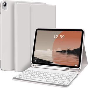 for iPad 10th Generation Case with Keyboard 10.9 inch 2022, Detachable Wireless Bluetooth iPad Keyboard Case Thin & Light with Built-in Left Side Pencil Holder Auto Wake/Sleep (Gray