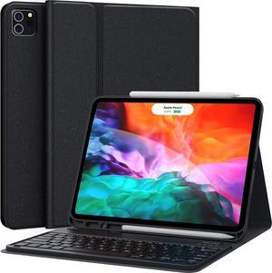 iPad Keyboard Case for iPad Pro 12.9 inch (3rd, 4th, 5th, 6th Generation) - Wireless Detachable - with Pencil Holder for 2022 iPad Pro 12.9, Black
