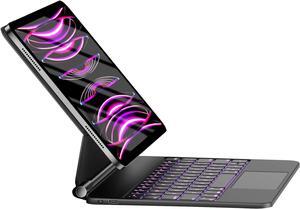 Keyboard Case for iPad Air 11 inch 2024 (M2)&iPad Pro 11 Inch (4th/3rd/2nd/1st) Gen 2022,iPad Air 5th&4th Generation Case with Keyboard,Magic-Stand, Multi-Touch Trackpad,7 Colors Backlight,Black