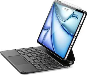 ESR iPad Air 11 inch Case with Keyboard(M2), iPad Air 6th Gen(2024) Rebound Case, Easy-Set Floating Cantilever Stand for iPad Pro 11/iPad Air 5/4, Precision Multi-Touch Trackpad, Backlit Keys, Black