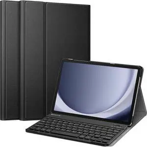 Keyboard Case for Samsung Galaxy Tab A9 Plus/A9+ 5G 11 Inch 2023 Model (SM-X210/X216/X218), Slim Lightweight Stand Cover with Magnetically Detachable Wireless Bluetooth Keyboard, Black