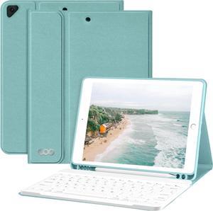 iPad 9th Gen 2021 Case with Keyboard 10.2 inch, iPad 8th Gen 2020/iPad 7th Gen 2019/iPad Air 3/iPad Pro 10.5 Keyboard Case, Detachable Wireless Bluetooth Keyboard with Pencil Holder for iPad 2021 9th