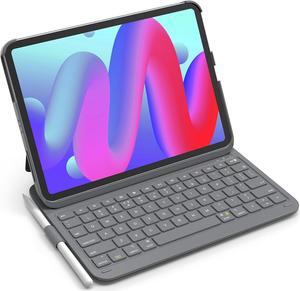 Inateck iPad 10th Gen Case with Keyboard, Ultralight iPad Keyboard Case for iPad 10 Gen 2022,iPad Air 6 2024 11",iPad Air 5/4(2022/2020)10.9",iPad Pro 11 4/3/2/1,QWERTY,with Pencil Holder,BK2007 Gray