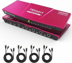TESmart 4K 4x1 KVMスイッチ HDMI 4ポート Amazon.com: TESmart HDMI KVM Switch 4 Port 4K@60Hz, KVM