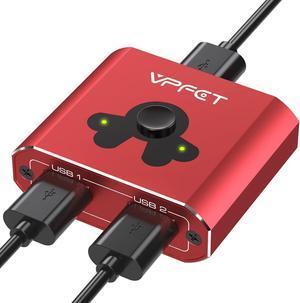 USB 3.0 Switch Selector,USB Switcher 2 in 1 Out / 1 in 2 Out 5Gbps High-Speed,USB Switch for 2 Computers Share Printer Mouse Keyboard