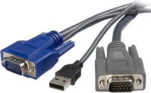 6 ft Ultra-Thin USB VGA 2-in-1 KVM Cable (SVUSBVGA6)