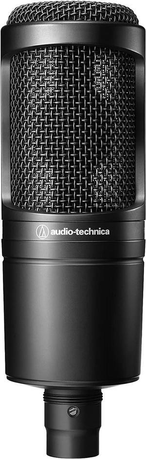 Audio-Technica AT2020 Cardioid Condenser Studio XLR Microphone, Ideal for Project/Home Studio Applications,Black