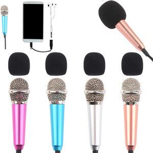 4Pcs Mini Microphone with Omnidirectional Stereo Mic for Voice Recording, Portable Microphone Chatting and Singing Compatible with Smartphone