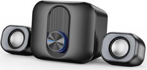 2.1 Computer Speakers for Desktop with Subwoofer, PC Speakers Laptop/Tablet/Monitor,5W+3Wx2 Stereo Desktop Speaker with Enhanced Bass,USB Powered Speaker with AUX-in -N197