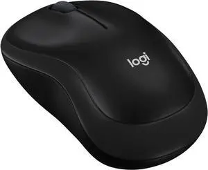 Logi tech M185 Wireless Mouse, 2.4GHz with USB Mini Receiver, 12-Month Battery Life, 1000 DPI Optical Tracking, Ambidextrous, Compatible with PC, Mac, Laptop - Black