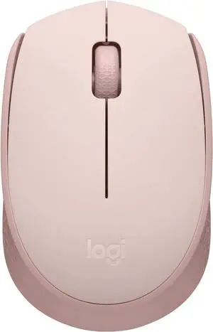 Logi tech M170 Wireless Mouse for PC, Mac, Laptop, 2.4 GHz with USB Mini Receiver, Optical Tracking, 12-Months Battery Life, Ambidextrous - Rose