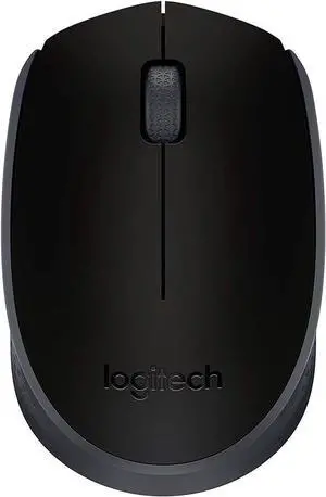 Logi tech M170 Wireless Mouse for PC, Mac, Laptop, 2.4 GHz with USB Mini Receiver, Optical Tracking, 12-Months Battery Life, Ambidextrous - Black