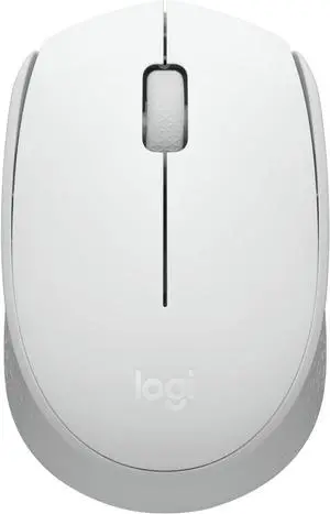 Logi tech M170 Wireless Mouse for PC, Mac, Laptop, 2.4 GHz with USB Mini Receiver, Optical Tracking, 12-Months Battery Life, Ambidextrous - Off White