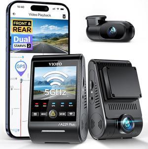 VIOFO A229 Plus Dash Cam Front and Rear, Dual STARVIS 2 Sensors, 2 Channel HDR, 1440P+1440P Voice Control Car Dash Camera, 5GHz Wi-Fi, Ultra-Precise GPS, 24 Hours Parking Mode, Support 512GB Max