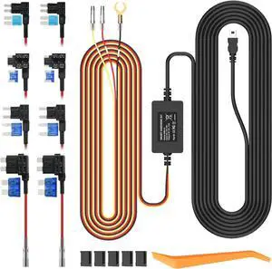Mini USB Smart ACC Hardwire Kit for Dash Cam, Enables Parking Mode Monitor, Converts 12V-30V to 5V/3A, Low Voltage Protection