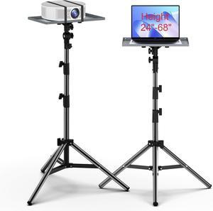 Projector Stand Tripod from 24" to 68",Portable Laptop Tripod Stand Adjustable Height,Laptop Floor Stand for Office Home Stage Studio DJ Racks Holder Mount